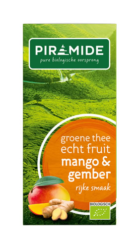 Piramide Groene thee mango/gember bio 20 builtjes